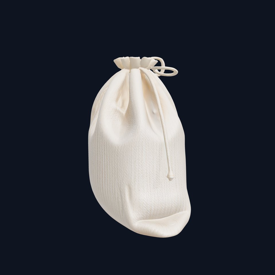 Drawstring Cotton Bag D Model Pack